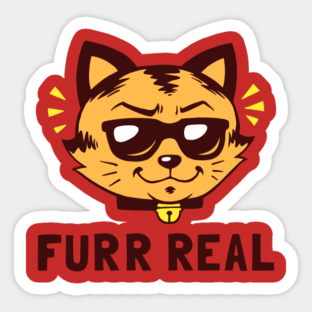 Furr Real Sticker by dumbshirts